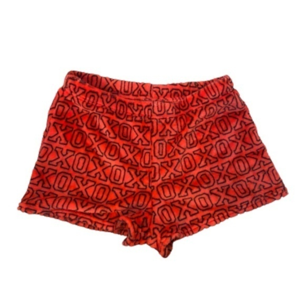 NEW SO Red Plush Sleep Shorts XOXO Small Lounge